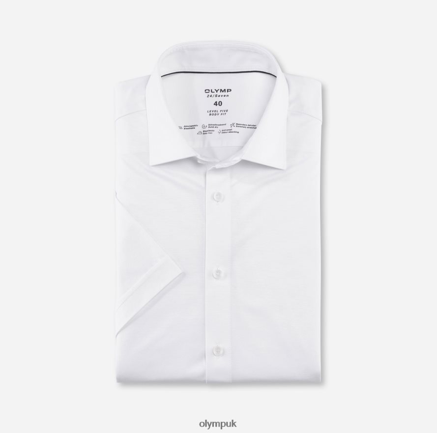 Clothing OLYMP Level Five 24/Seven Body Fit, Business Shirt, New York Kent, White NZ22L403