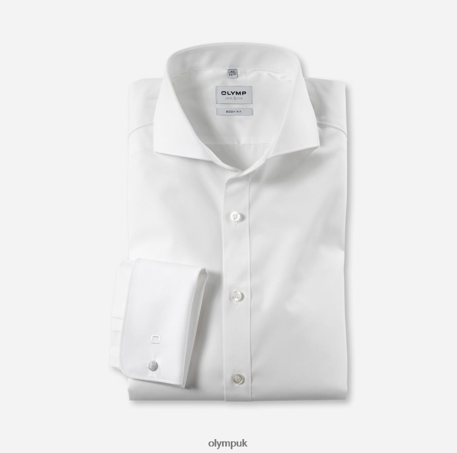 Clothing OLYMP Level Five Body Fit, Business Shirt, Cutaway, Light Beige NZ22L837