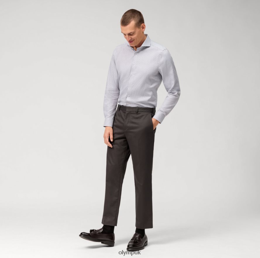 Clothing OLYMP Level Five Body Fit, Business Shirt, Cutaway, Reddish Brown NZ22L522