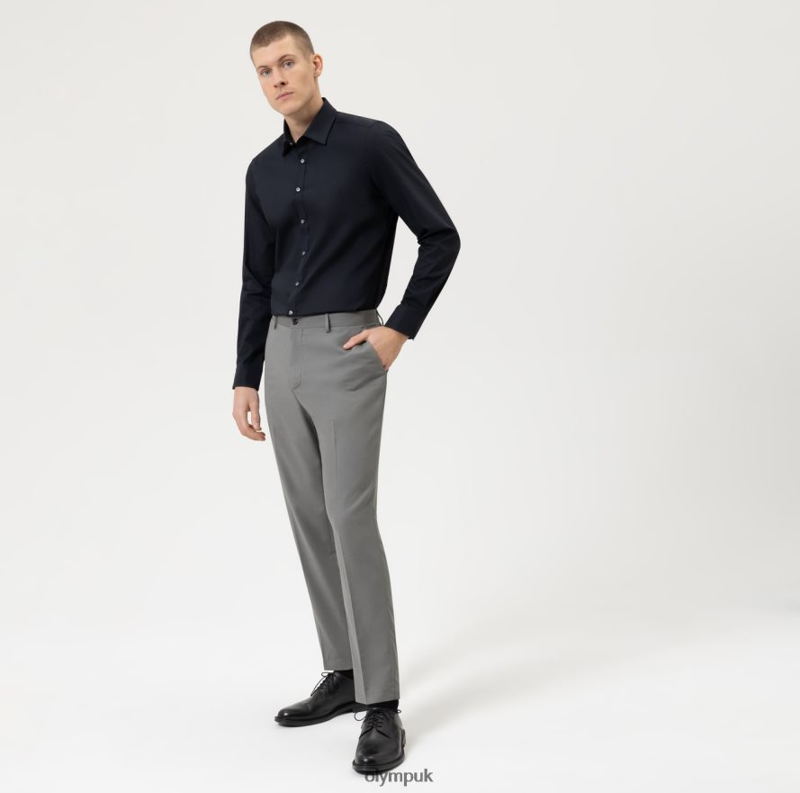 Clothing OLYMP Level Five Body Fit, Business Shirt, Long Sleeve Extra Long, New York Kent, Black NZ22L912