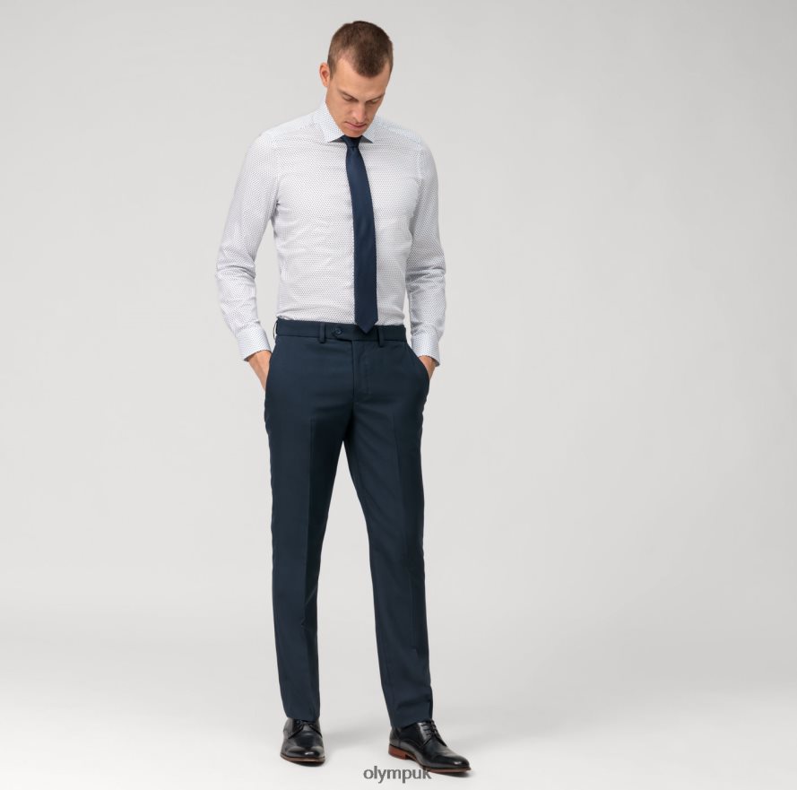 Clothing OLYMP Level Five Body Fit, Business Shirt, Long Sleeve Extra Long, New York Kent, Bleu NZ22L873