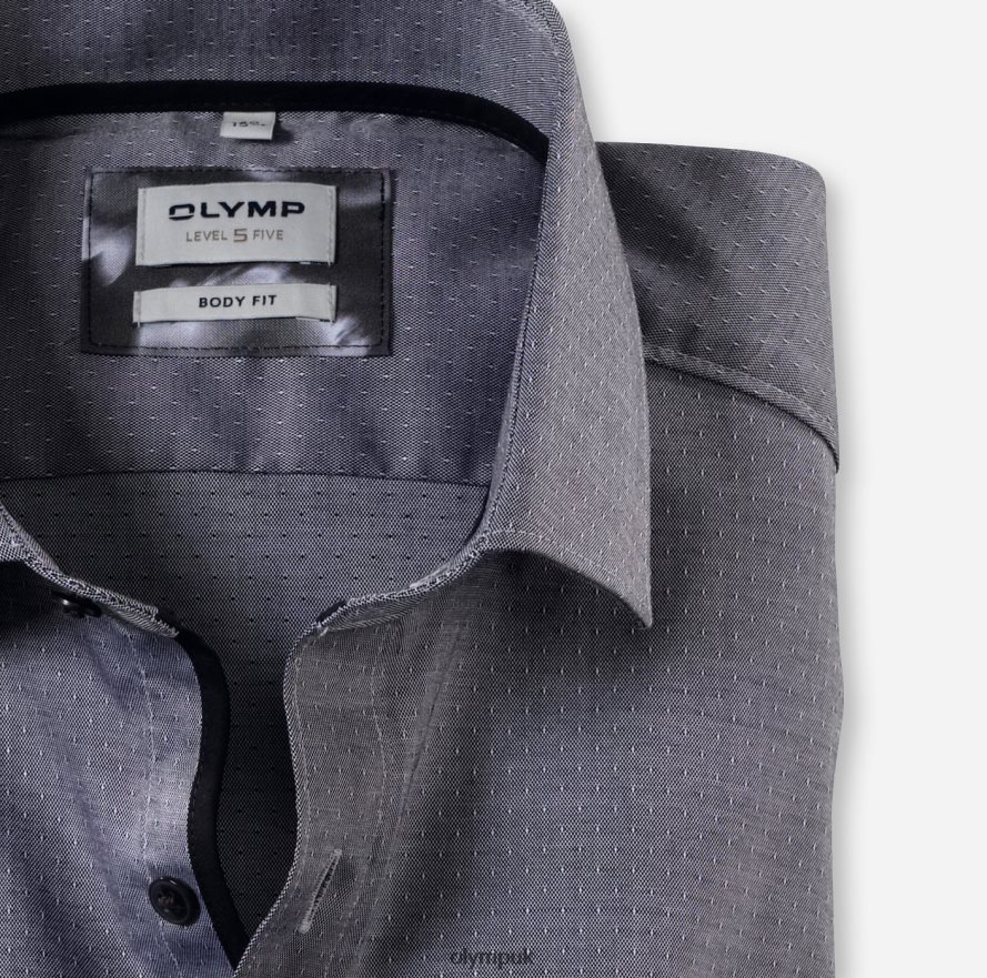 Clothing OLYMP Level Five Body Fit, Business Shirt, Modern Kent, Black NZ22L680