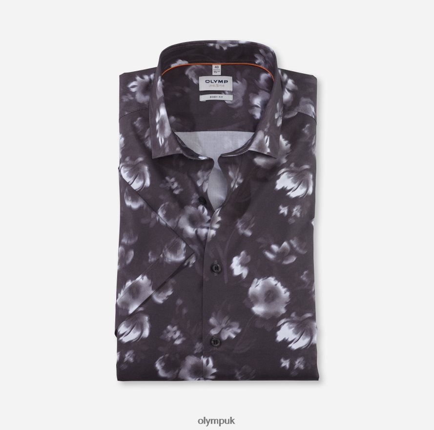 Clothing OLYMP Level Five Body Fit, Business Shirt, Modern Kent, Black NZ22L703