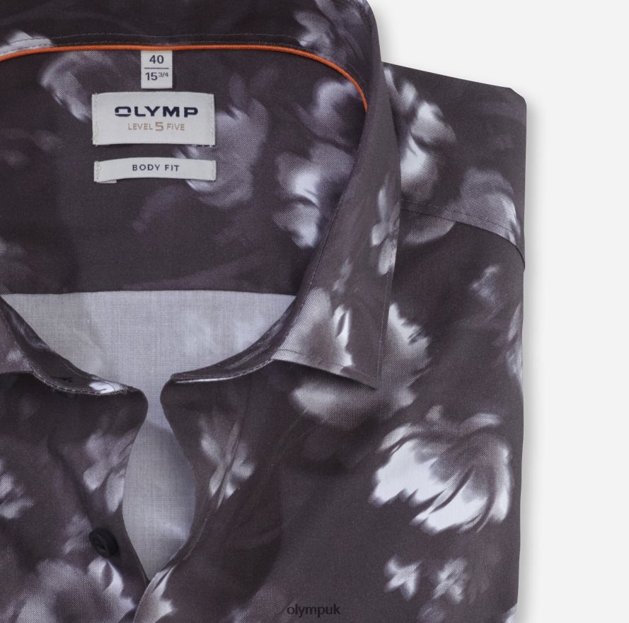 Clothing OLYMP Level Five Body Fit, Business Shirt, Modern Kent, Black NZ22L703