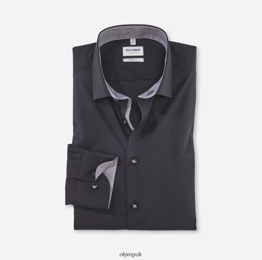 Clothing OLYMP Level Five Body Fit, Business Shirt, Modern Kent, Black NZ22L744