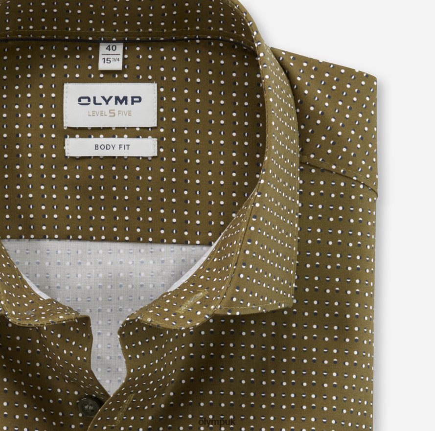 Clothing OLYMP Level Five Body Fit, Business Shirt, Modern Kent, Brass NZ22L667