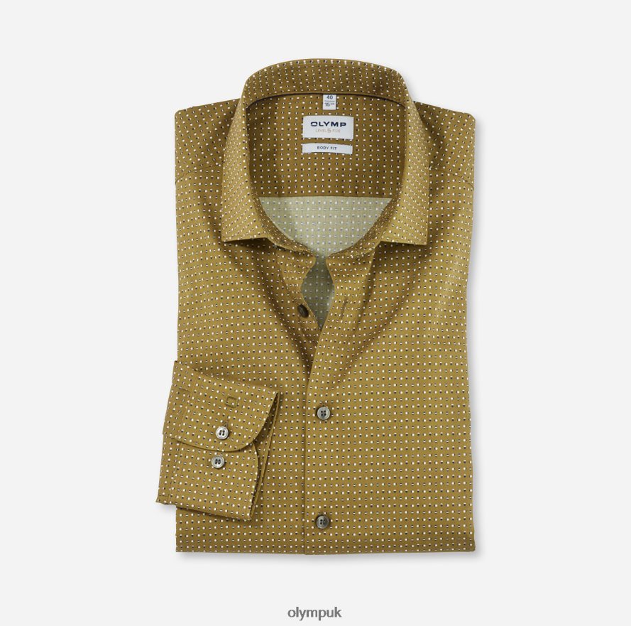 Clothing OLYMP Level Five Body Fit, Business Shirt, Modern Kent, Brass NZ22L679