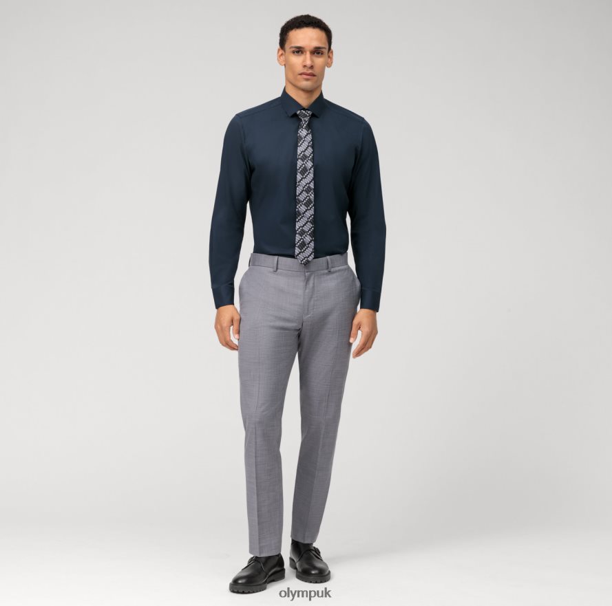 Clothing OLYMP Level Five Body Fit, Business Shirt, Modern Kent, Cobalt NZ22L513