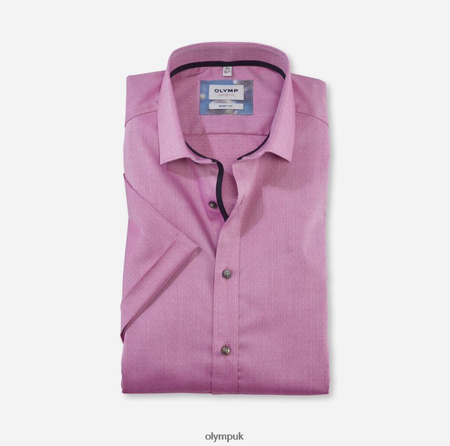 Clothing OLYMP Level Five Body Fit, Business Shirt, Modern Kent, Fuchsia NZ22L597
