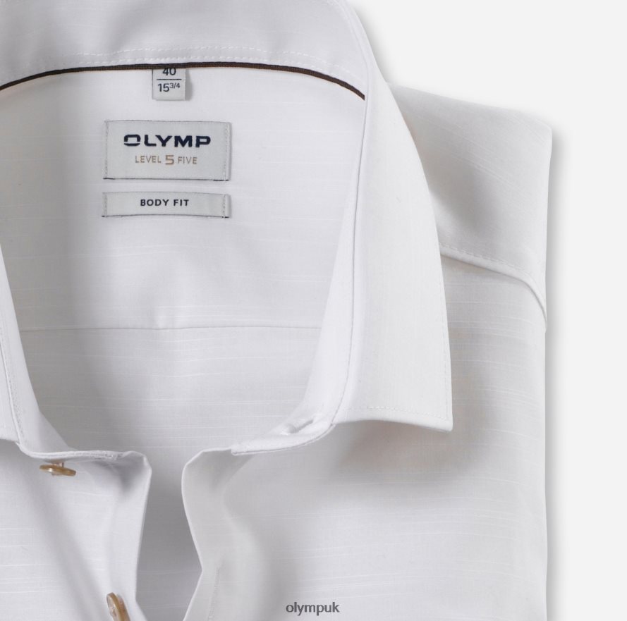 Clothing OLYMP Level Five Body Fit, Business Shirt, Modern Kent, Light Beige NZ22L355