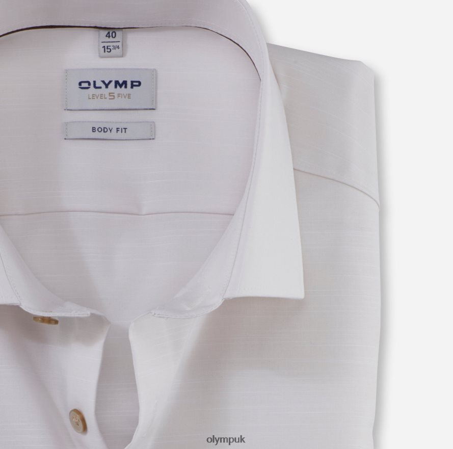Clothing OLYMP Level Five Body Fit, Business Shirt, Modern Kent, Light Beige NZ22L694
