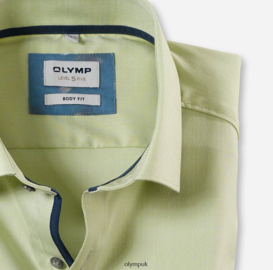 Clothing OLYMP Level Five Body Fit, Business Shirt, Modern Kent, Lime NZ22L351