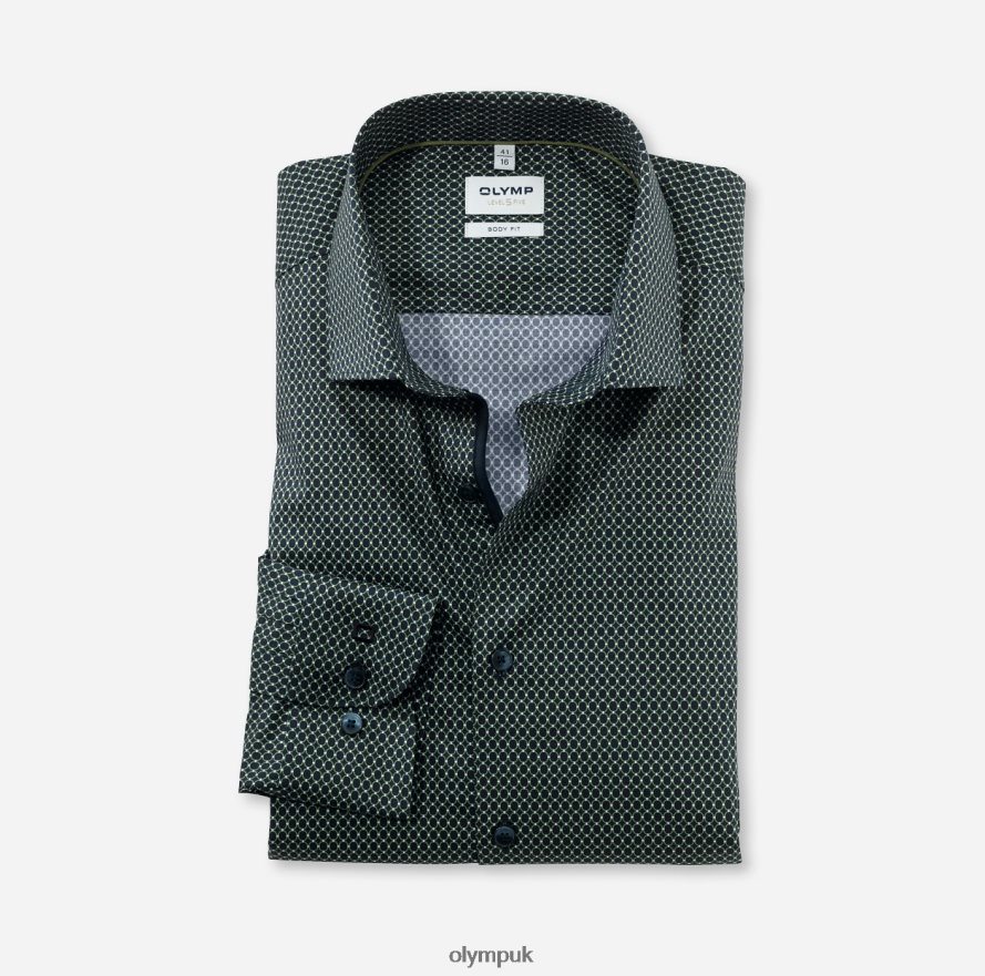 Clothing OLYMP Level Five Body Fit, Business Shirt, Modern Kent, Lime NZ22L780