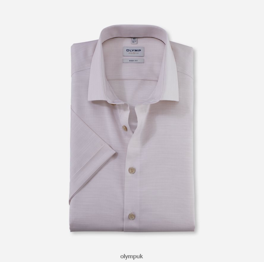 Clothing OLYMP Level Five Body Fit, Business Shirt, Modern Kent, Natural NZ22L606