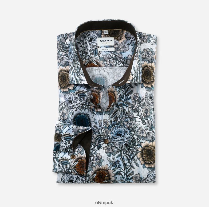 Clothing OLYMP Level Five Body Fit, Business Shirt, Modern Kent, Natural NZ22L751