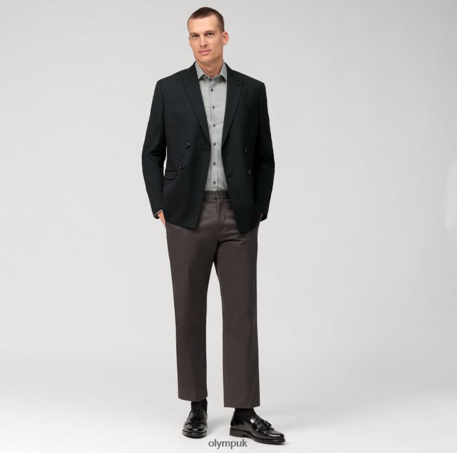 Clothing OLYMP Level Five Body Fit, Business Shirt, Modern Kent, Olive NZ22L462