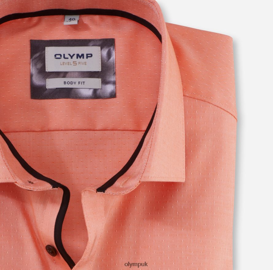 Clothing OLYMP Level Five Body Fit, Business Shirt, Modern Kent, Orange NZ22L362