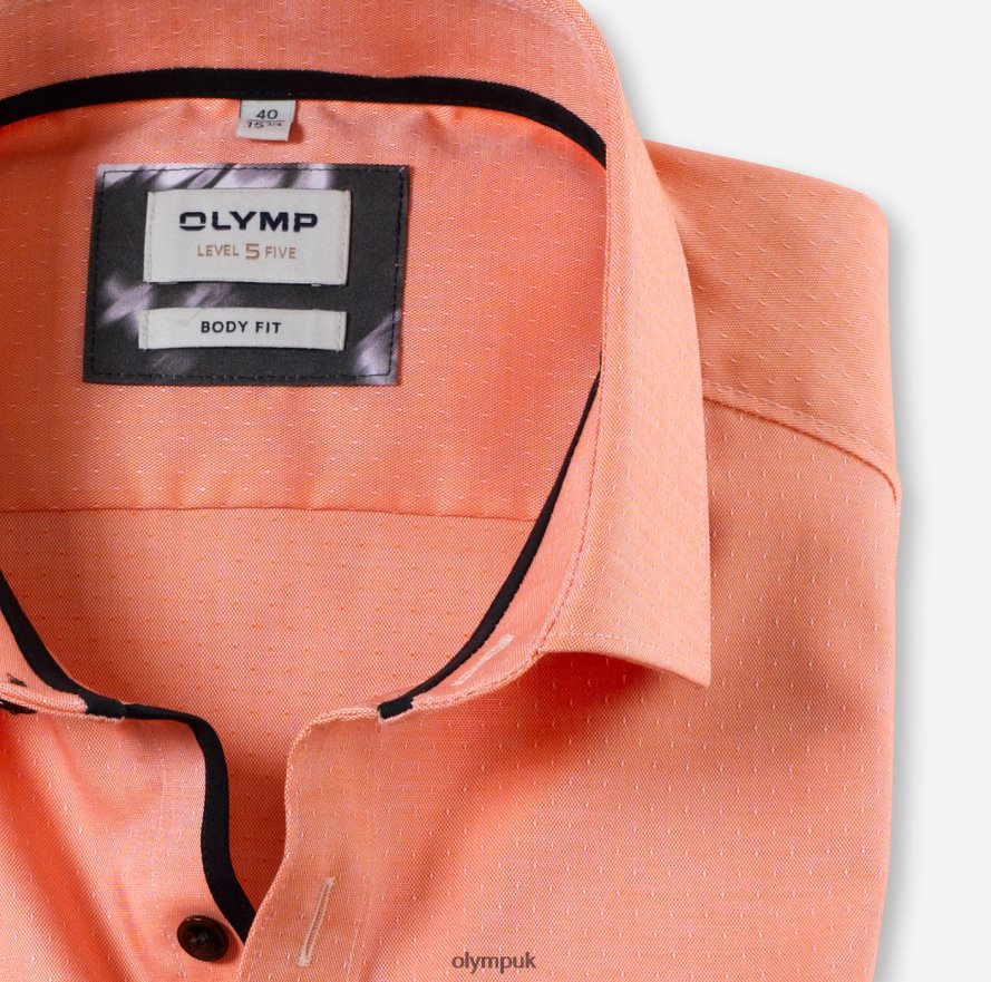 Clothing OLYMP Level Five Body Fit, Business Shirt, Modern Kent, Orange NZ22L590