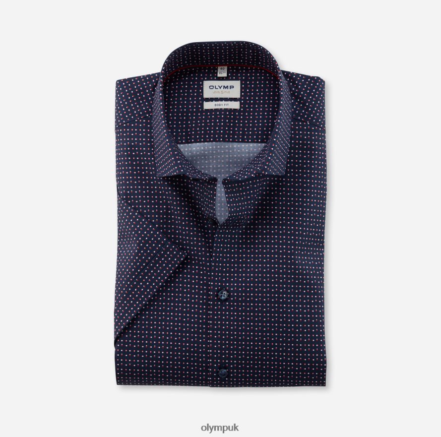 Clothing OLYMP Level Five Body Fit, Business Shirt, Modern Kent, Red NZ22L509