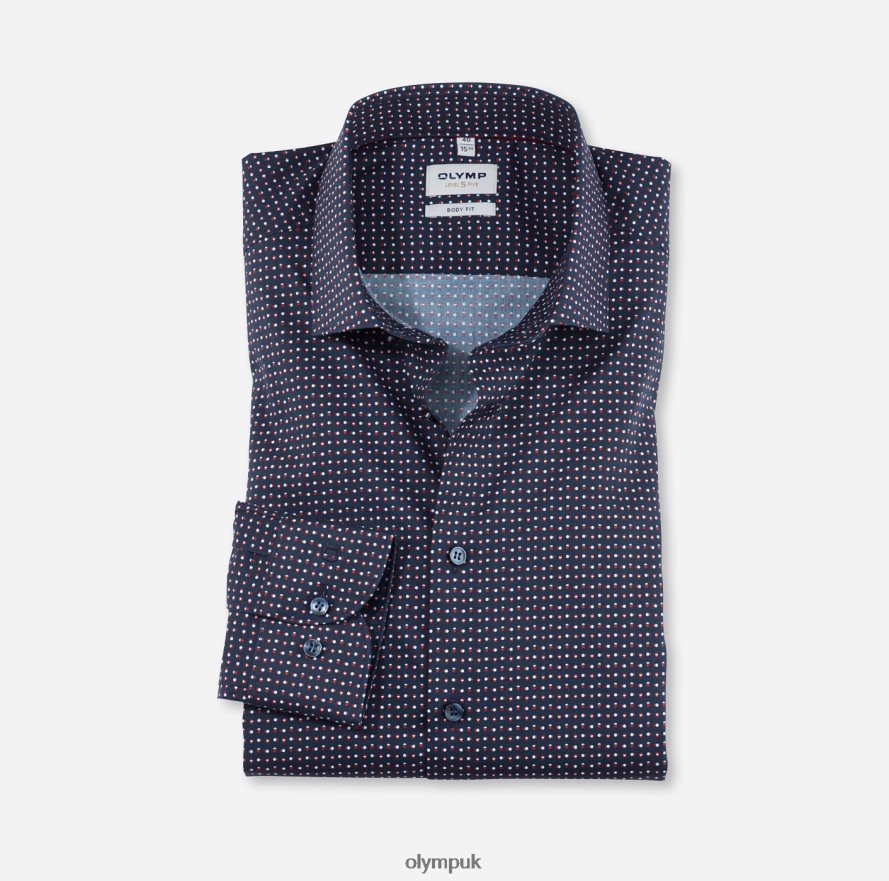 Clothing OLYMP Level Five Body Fit, Business Shirt, Modern Kent, Red NZ22L615