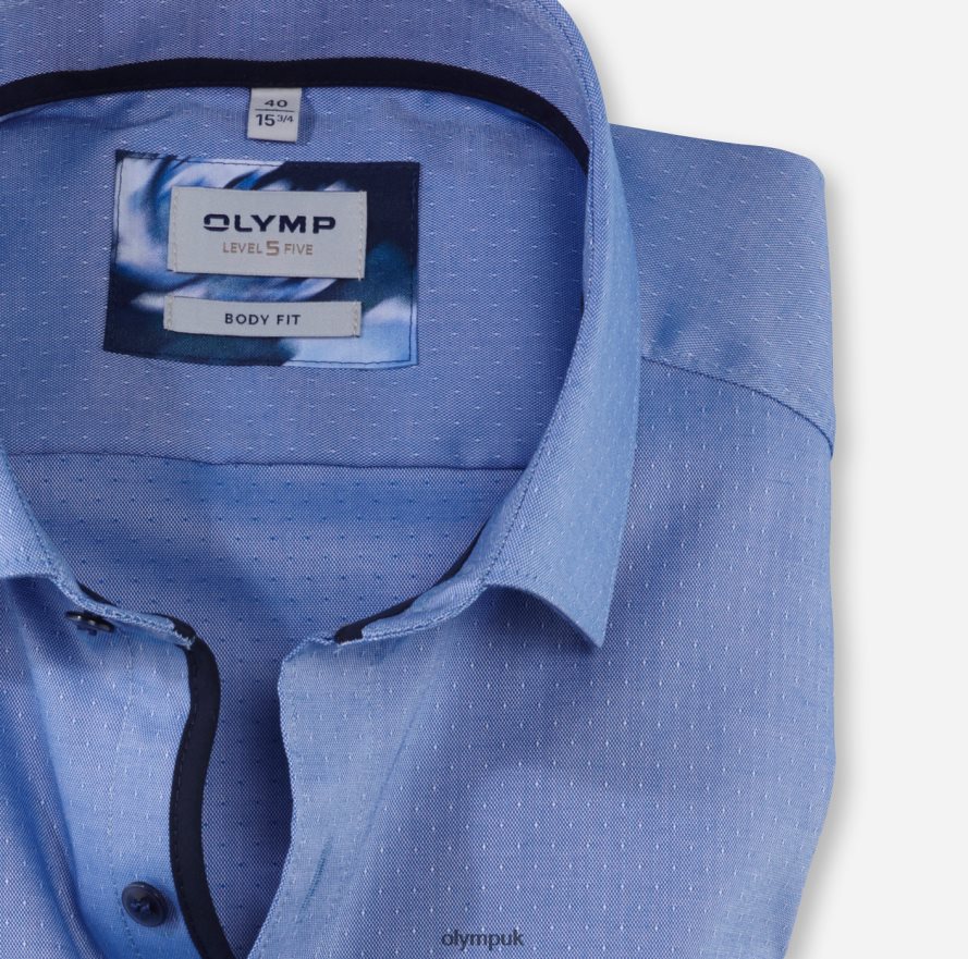 Clothing OLYMP Level Five Body Fit, Business Shirt, Modern Kent, Royal NZ22L651