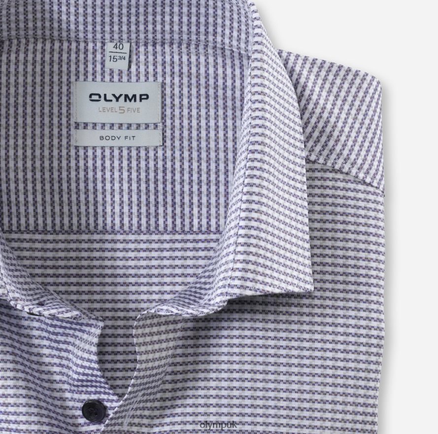 Clothing OLYMP Level Five Body Fit, Business Shirt, Modern Kent, Viola NZ22L798