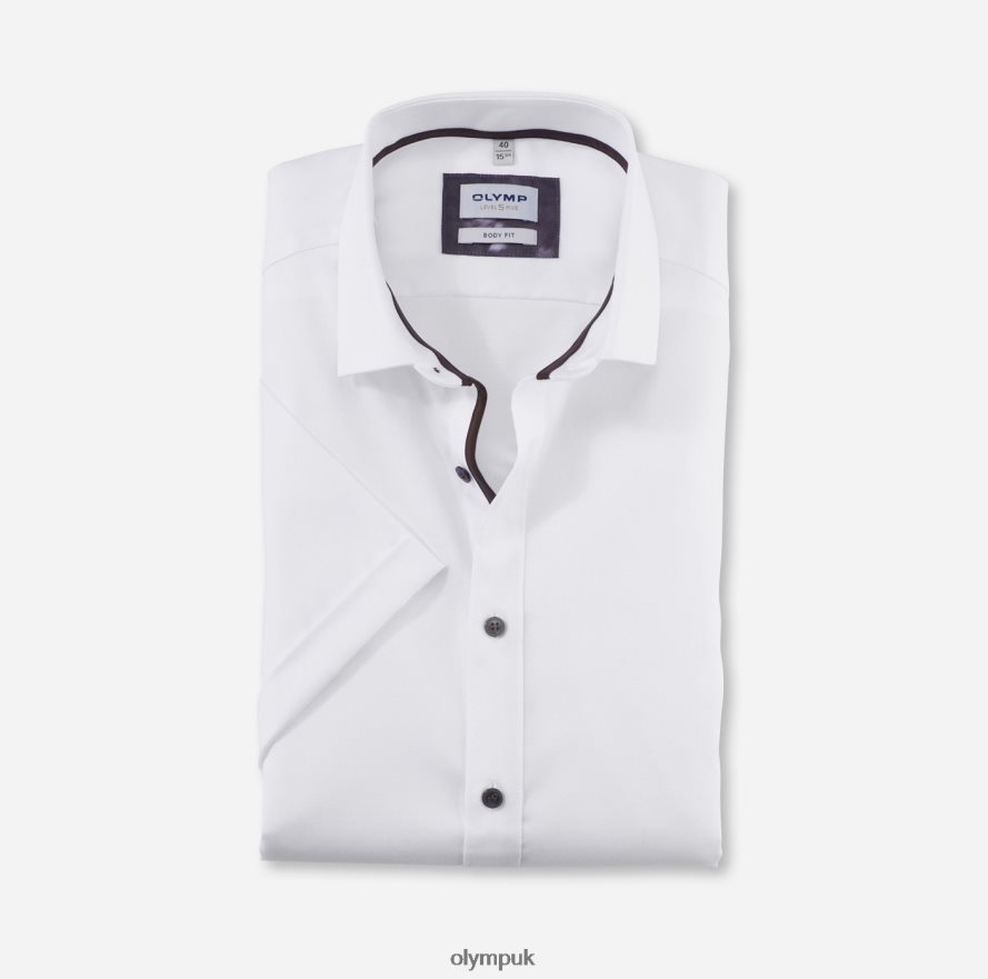 Clothing OLYMP Level Five Body Fit, Business Shirt, Modern Kent, White NZ22L755
