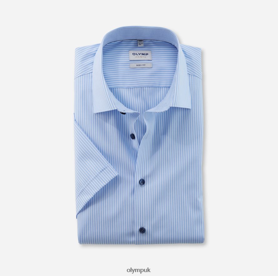Clothing OLYMP Level Five Body Fit, Business Shirt, New York Kent, Bleu NZ22L536