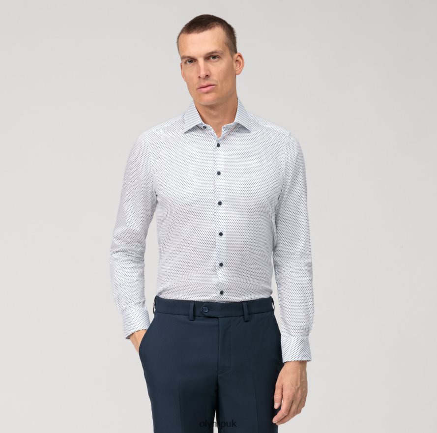 Clothing OLYMP Level Five Body Fit, Business Shirt, New York Kent, Bleu NZ22L575