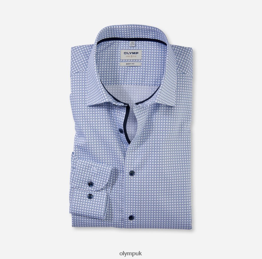 Clothing OLYMP Level Five Body Fit, Business Shirt, New York Kent, Bleu NZ22L685