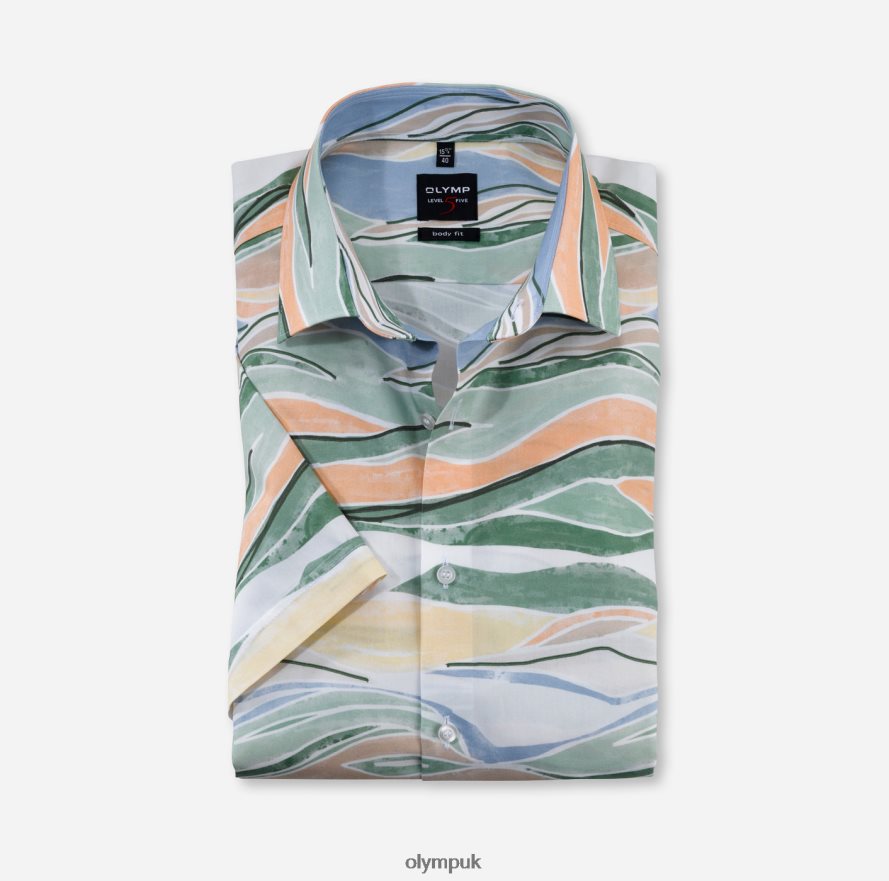 Clothing OLYMP Level Five Body Fit, Business Shirt, New York Kent, Green NZ22L682