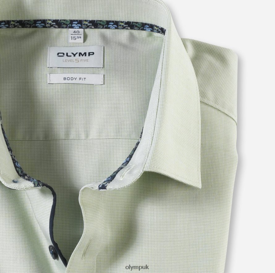 Clothing OLYMP Level Five Body Fit, Business Shirt, New York Kent, Lime NZ22L749