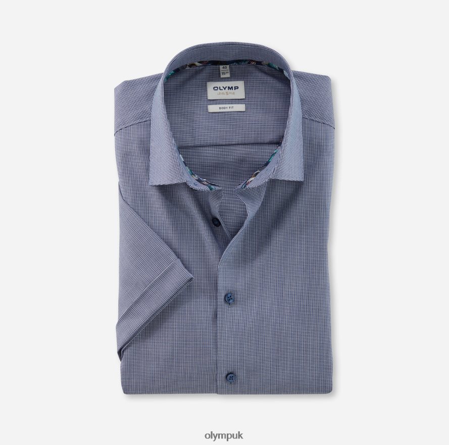 Clothing OLYMP Level Five Body Fit, Business Shirt, New York Kent, Marine NZ22L460
