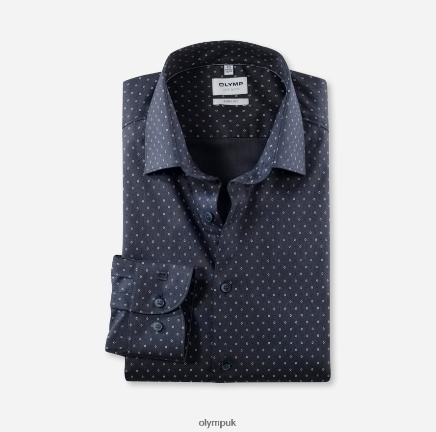 Clothing OLYMP Level Five Body Fit, Business Shirt, New York Kent, Marine NZ22L796