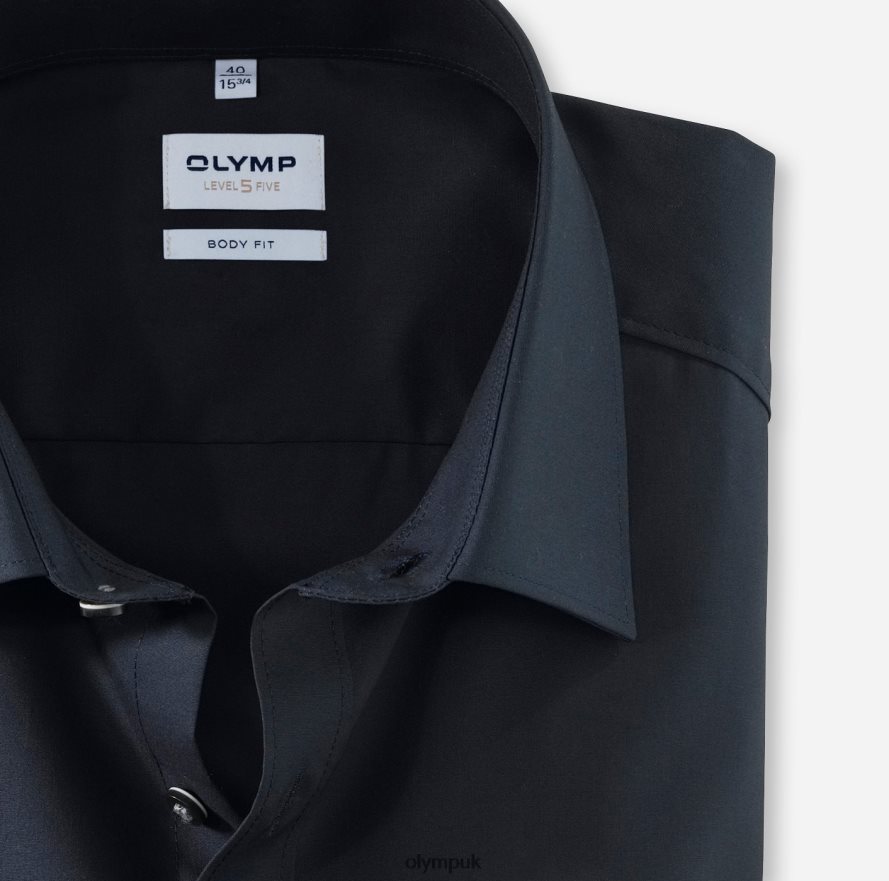 Clothing OLYMP Level Five Body Fit, Business Shirt, New York Kent, Marine NZ22L849