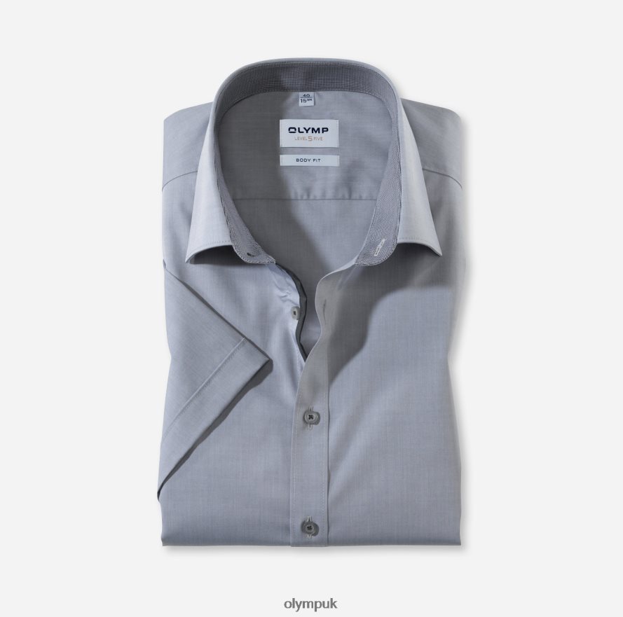 Clothing OLYMP Level Five Body Fit, Business Shirt, New York Kent, Medium Grey NZ22L472