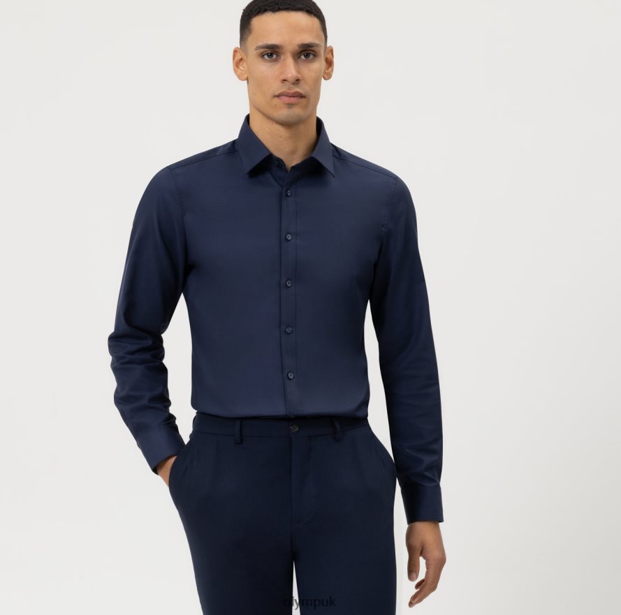 Clothing OLYMP Level Five Body Fit, Business Shirt, New York Kent, Midnight Blue NZ22L495