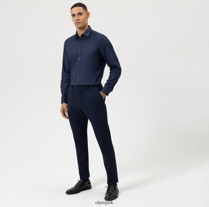 Clothing OLYMP Level Five Body Fit, Business Shirt, New York Kent, Midnight Blue NZ22L495