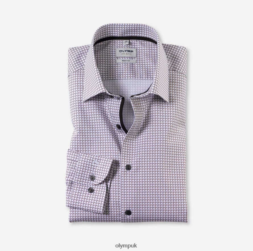 Clothing OLYMP Level Five Body Fit, Business Shirt, New York Kent, Natural NZ22L507