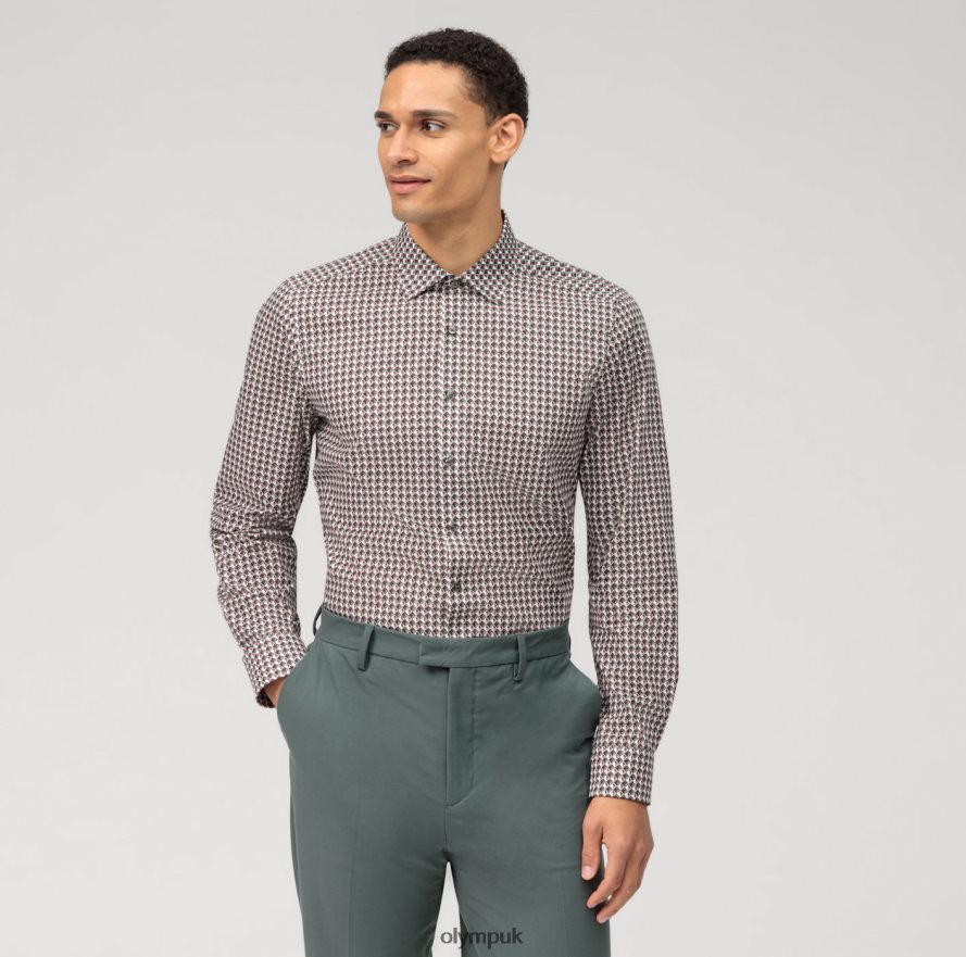 Clothing OLYMP Level Five Body Fit, Business Shirt, New York Kent, Olive NZ22L479