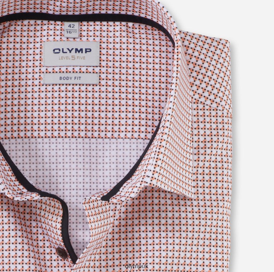 Clothing OLYMP Level Five Body Fit, Business Shirt, New York Kent, Orange NZ22L637