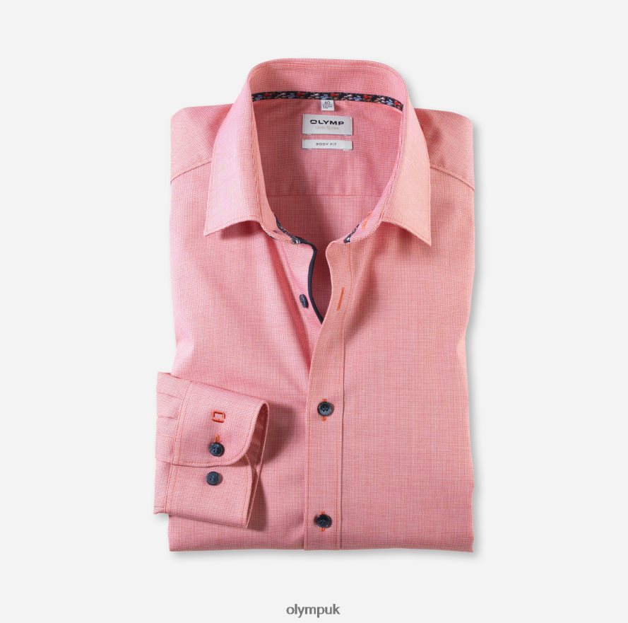 Clothing OLYMP Level Five Body Fit, Business Shirt, New York Kent, Red NZ22L360