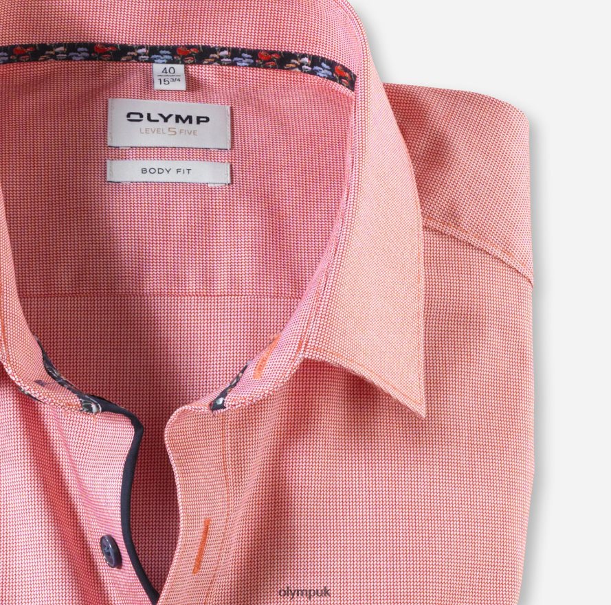 Clothing OLYMP Level Five Body Fit, Business Shirt, New York Kent, Red NZ22L360