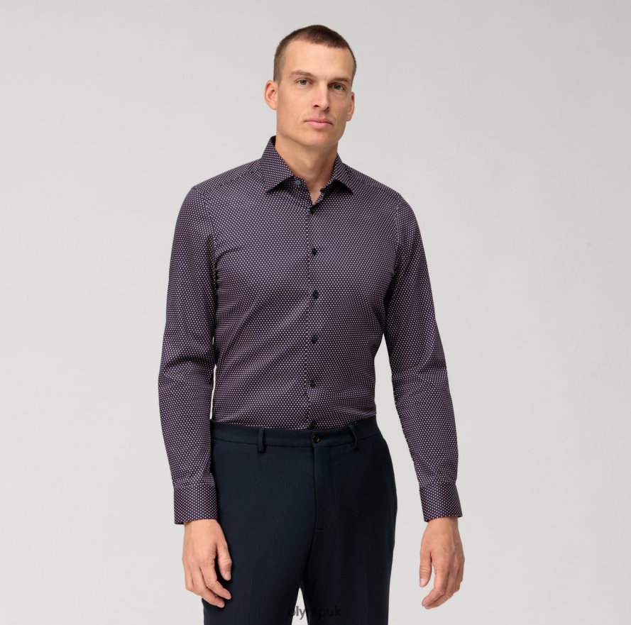 Clothing OLYMP Level Five Body Fit, Business Shirt, New York Kent, Red NZ22L585