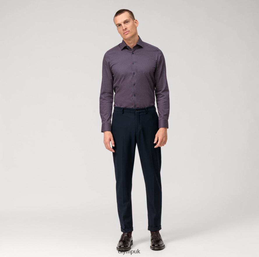 Clothing OLYMP Level Five Body Fit, Business Shirt, New York Kent, Red NZ22L585