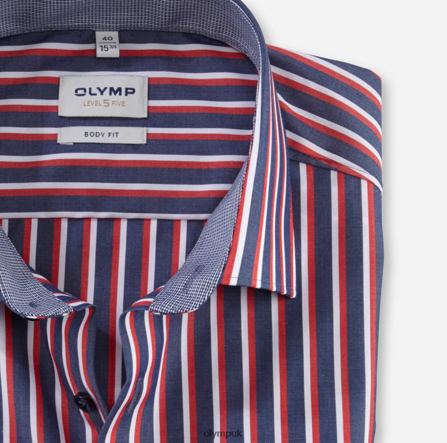 Clothing OLYMP Level Five Body Fit, Business Shirt, New York Kent, Red NZ22L661
