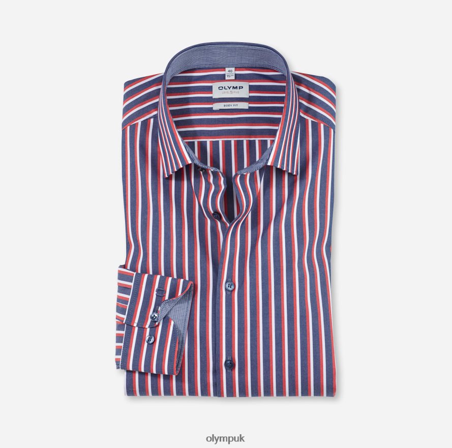 Clothing OLYMP Level Five Body Fit, Business Shirt, New York Kent, Red NZ22L787