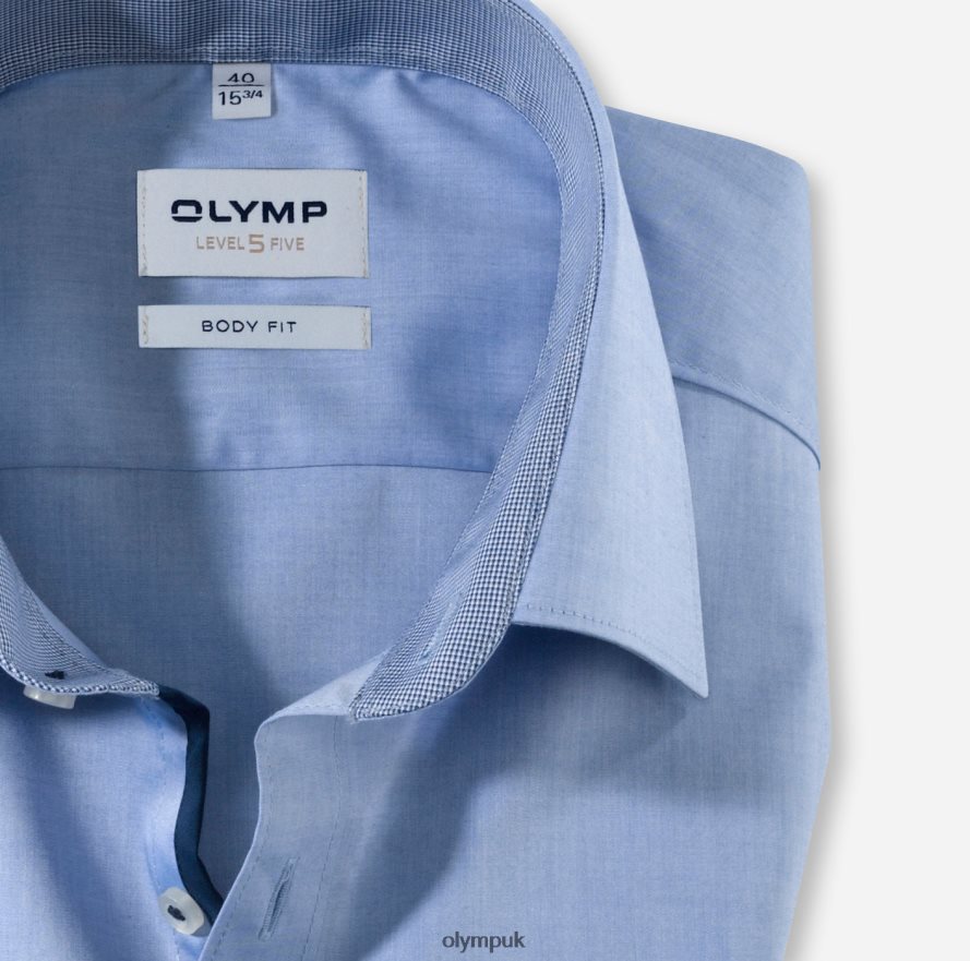 Clothing OLYMP Level Five Body Fit, Business Shirt, New York Kent, Royal NZ22L587