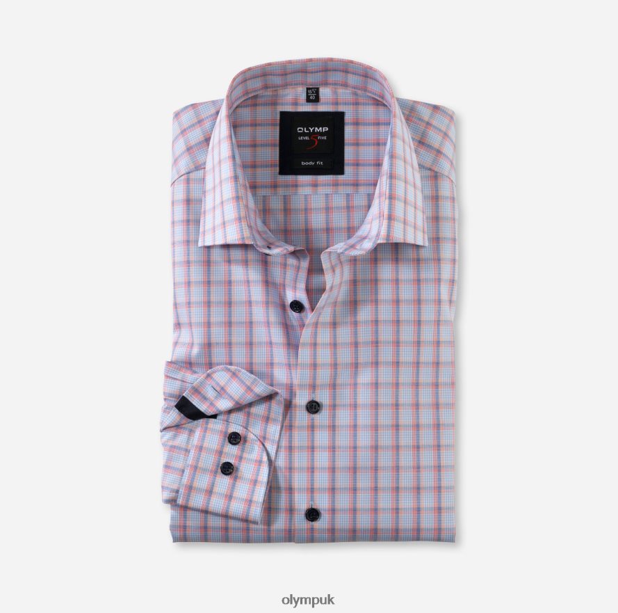 Clothing OLYMP Level Five Body Fit, Business Shirt, New York Kent, Salmon NZ22L812
