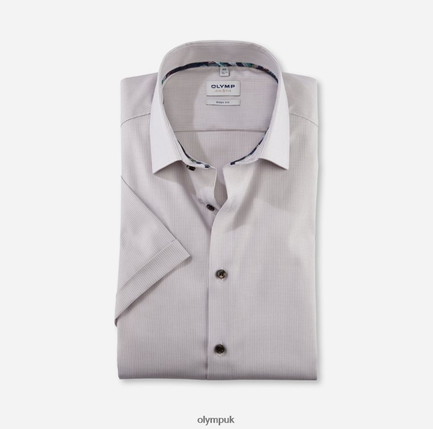Clothing OLYMP Level Five Body Fit, Business Shirt, New York Kent, Taupe NZ22L373